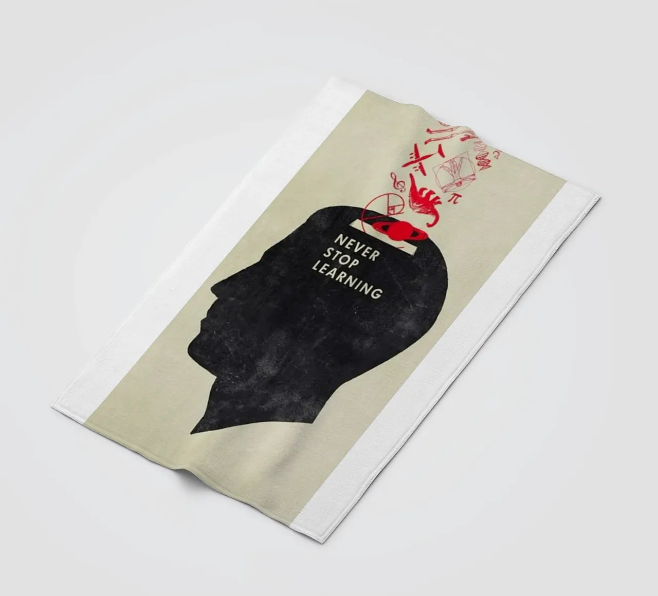 nie aufhören zu lernen Fleecedecke von art quots shop