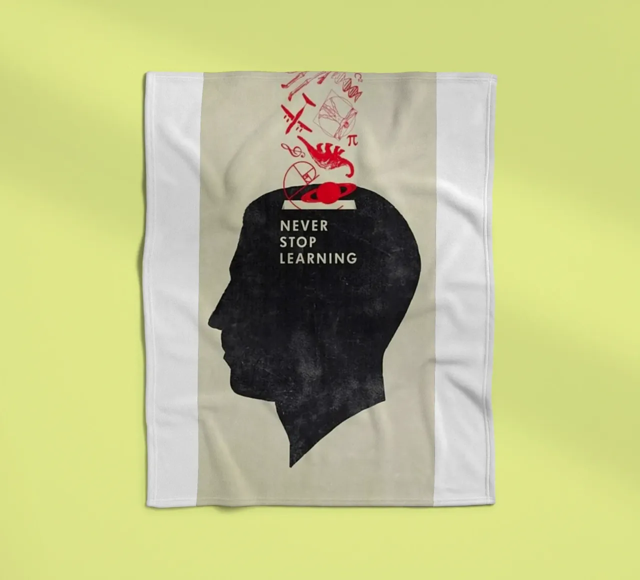 nie aufhören zu lernen Fleecedecke von art quots shop