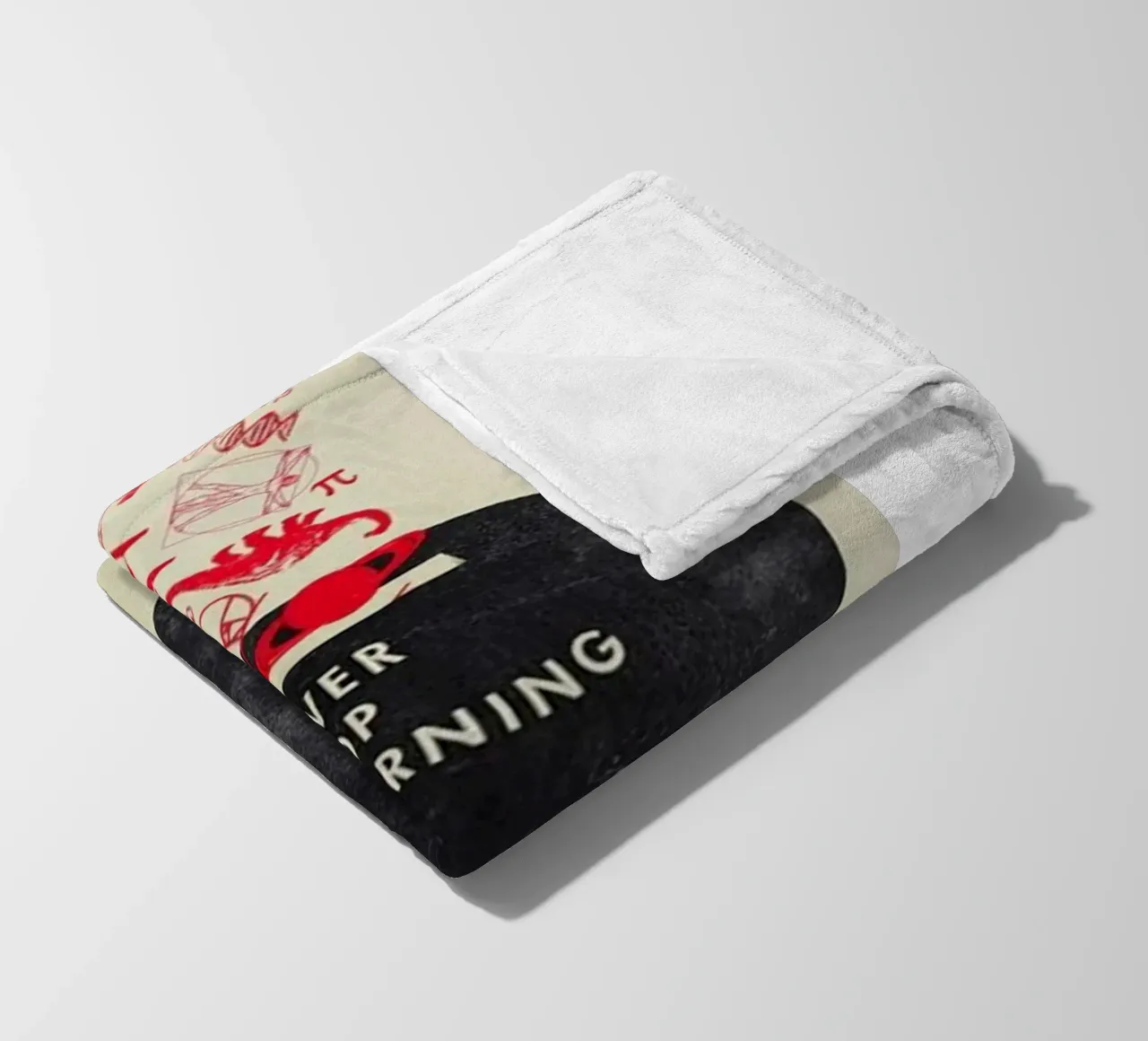 nie aufhören zu lernen Fleecedecke von art quots shop