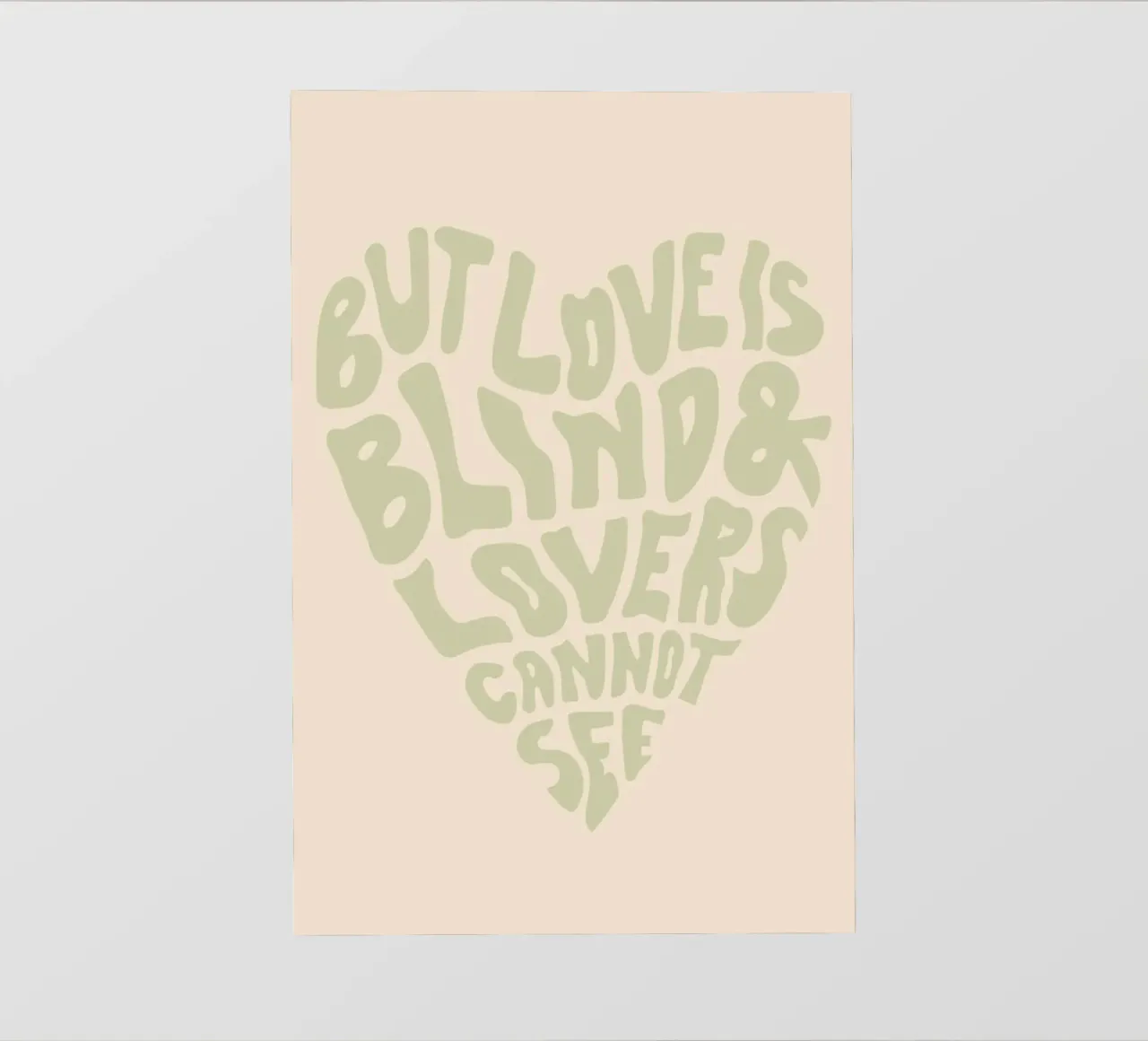 ma l'amore è cieco telo in pvc da art quots shop
