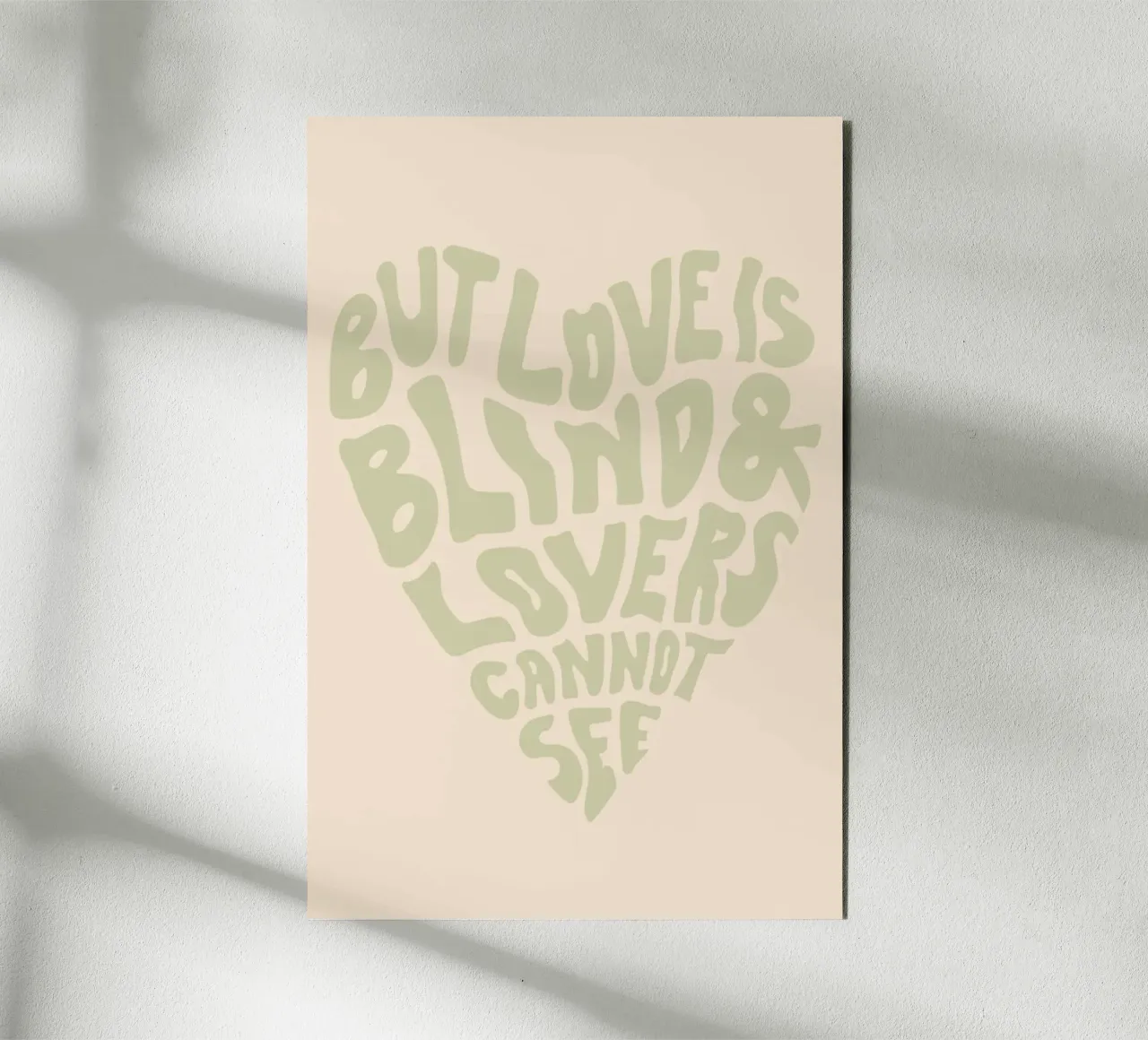 ma l'amore è cieco alluminio dibond da art quots shop