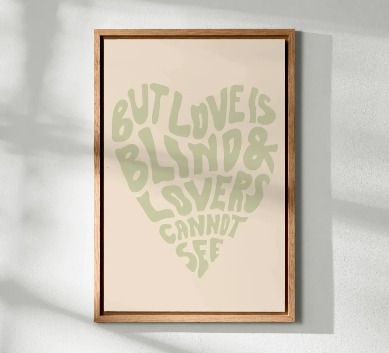 ma l'amore è cieco tela con Cornice a cassetta da art quots shop
