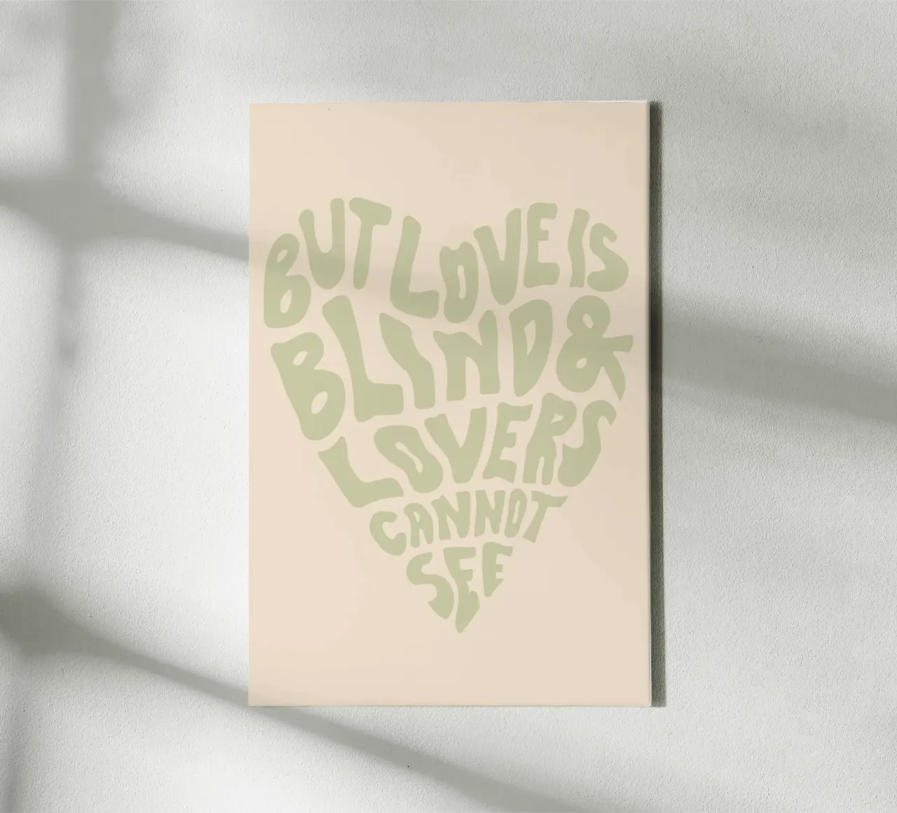 ma l'amore è cieco tela con Cornice a cassetta da art quots shop