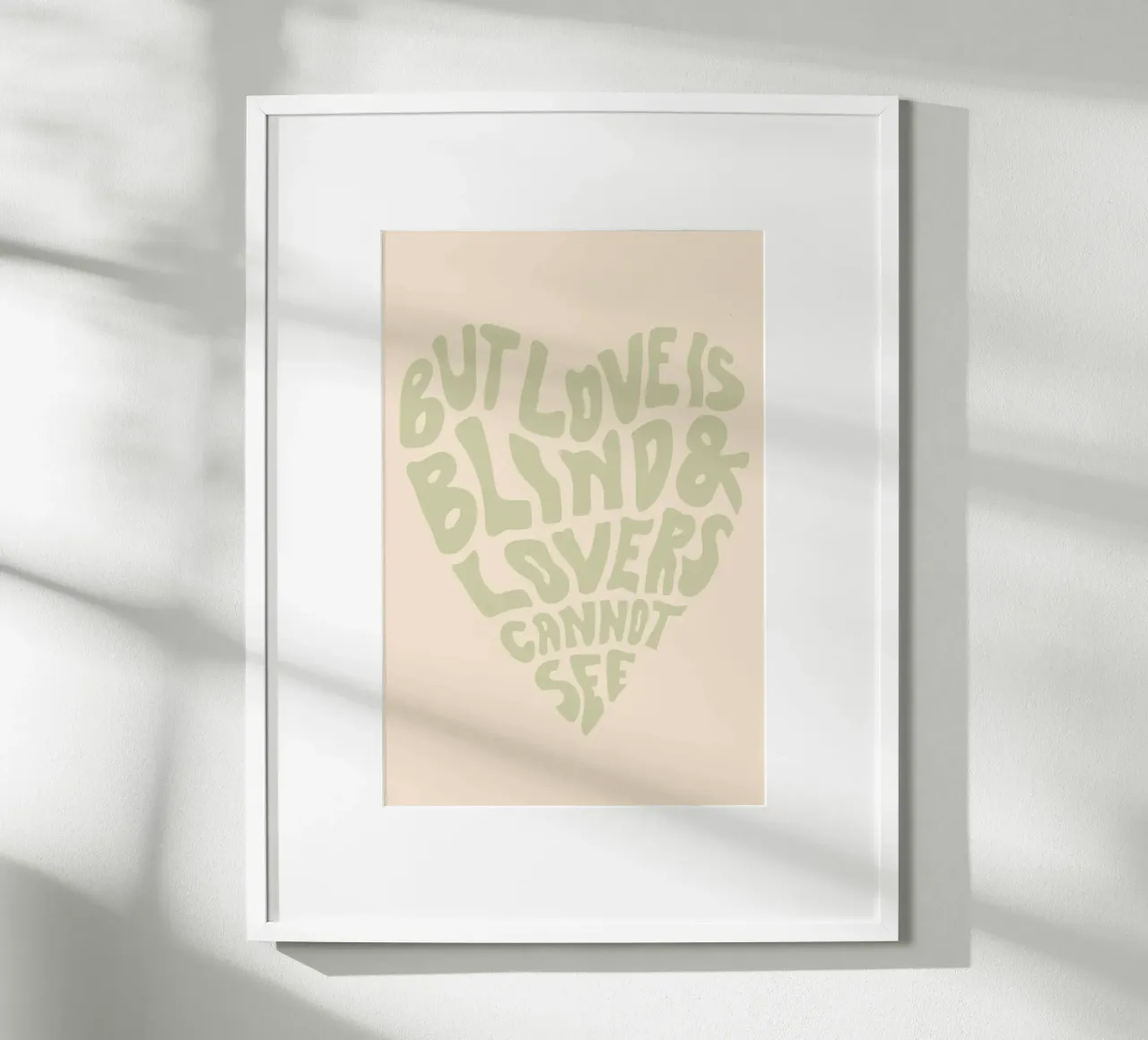 ma l'amore è cieco poster con telaio in plastica da art quots shop