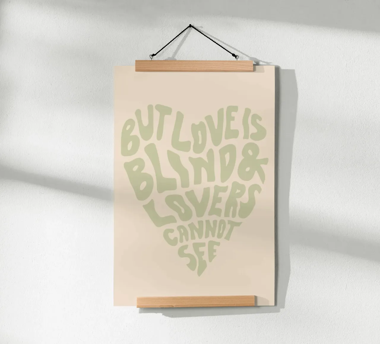 ma l'amore è cieco poster con telaio in plastica da art quots shop