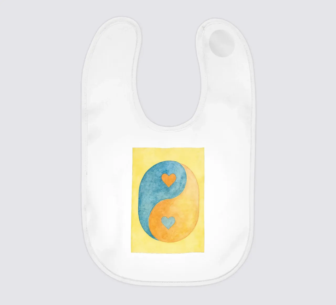 amore yin yang pittura colorata bavaglino da vickeyroads