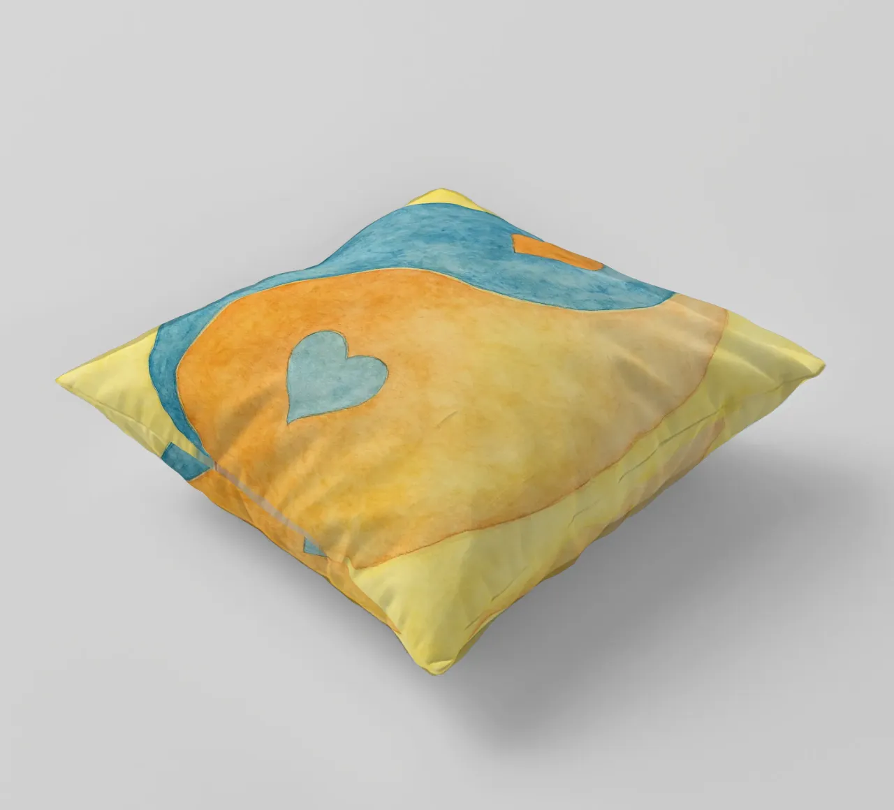amore yin yang pittura colorata cuscino da vickeyroads