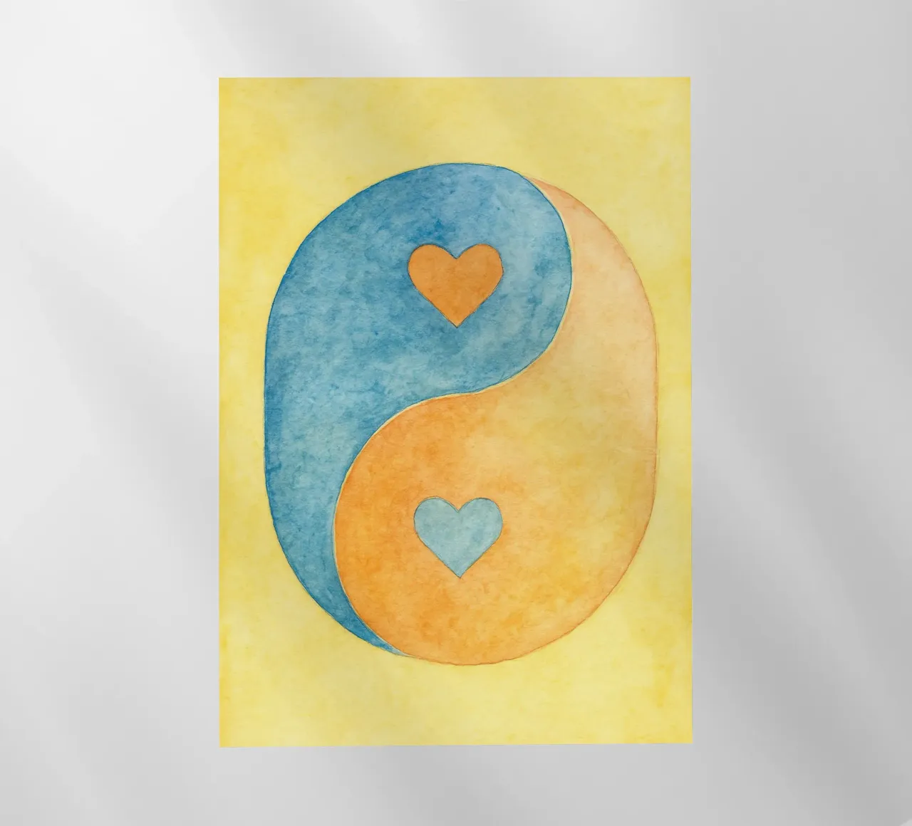 amore yin yang pittura colorata pellicola backlit da vickeyroads