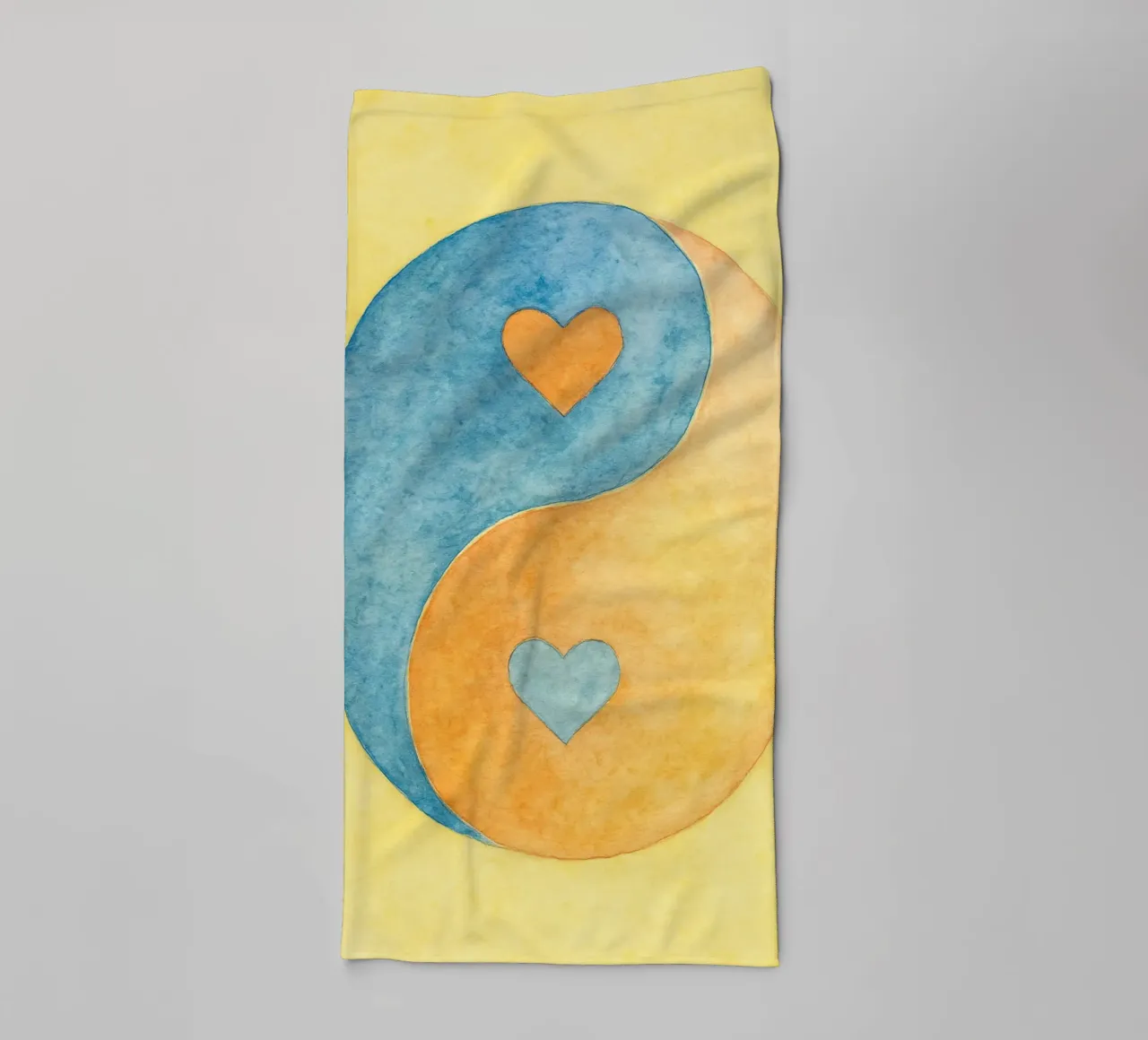 amore yin yang pittura colorata asciugamano da bagno da vickeyroads