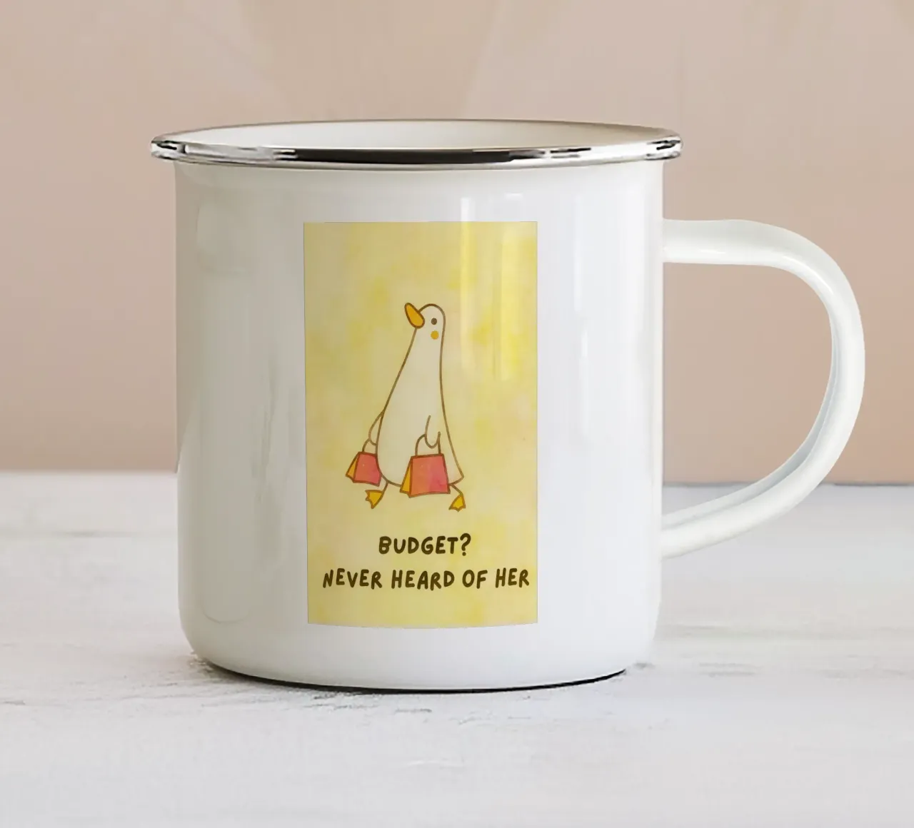 mai sentito parlare di lei tazza in smalto da vickeyroads