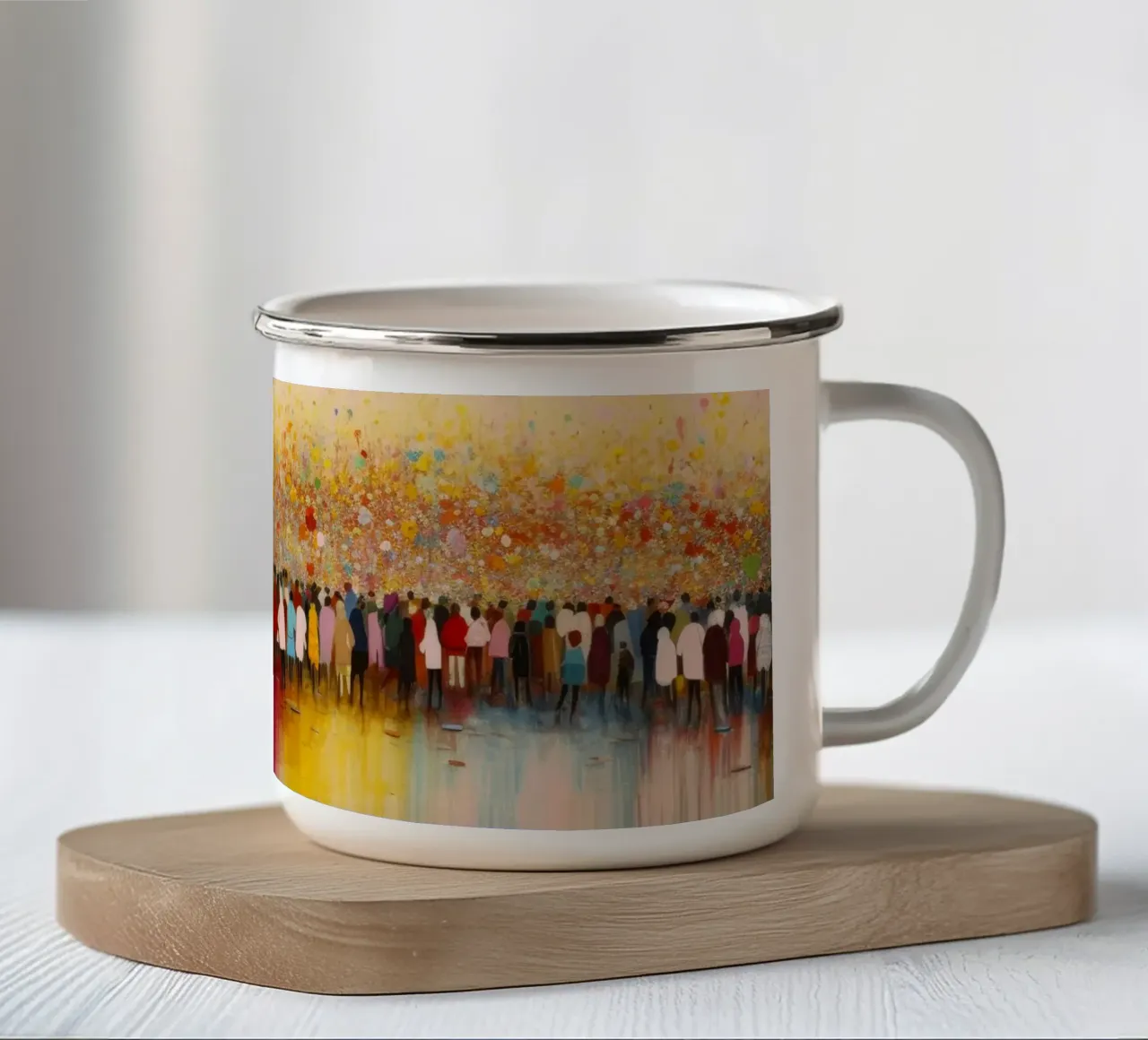 Happy Humans tazza in smalto da treechild