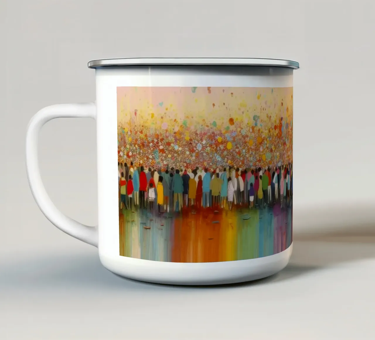 Happy Humans tazza in smalto da treechild