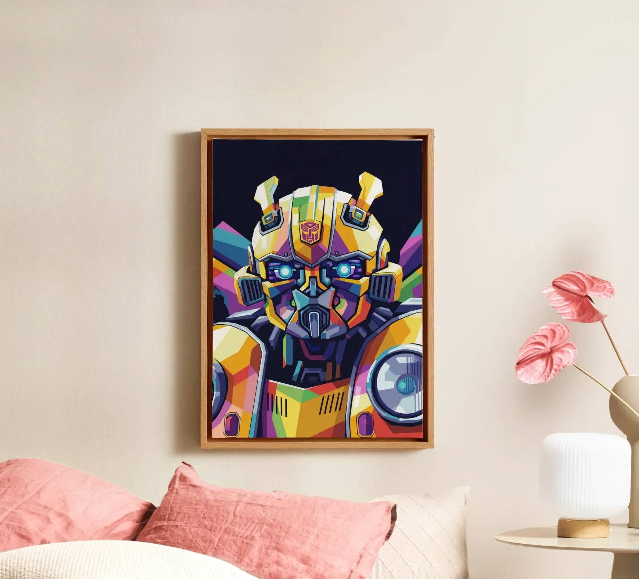 Bumblebee - Transformers art #1 tela con Cornice a cassetta da Hantamrata