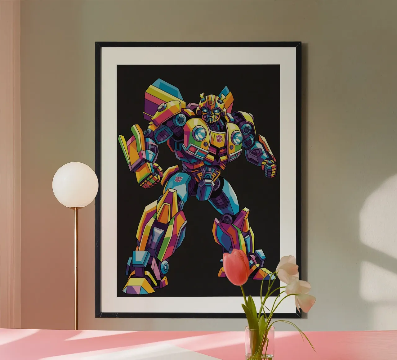 Bumblebee - Transformers nº 2 poster con marco de madera de Hantamrata