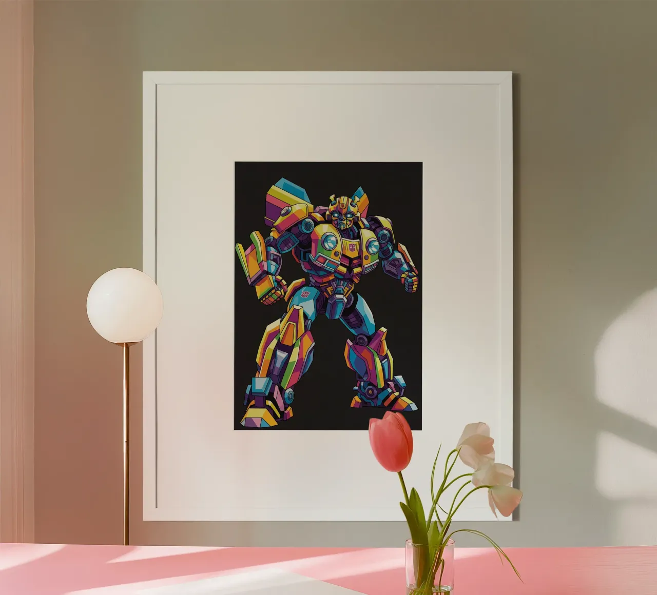 Bumblebee - Transformers nº 2 poster con marco de madera de Hantamrata