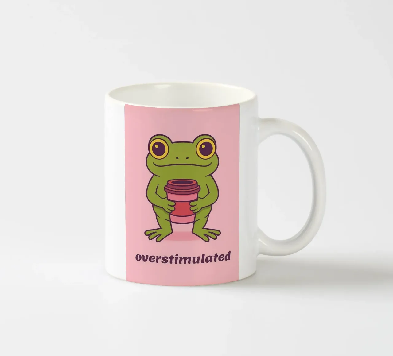 rana sovrastimolata tazza in ceramica da vickeyroads