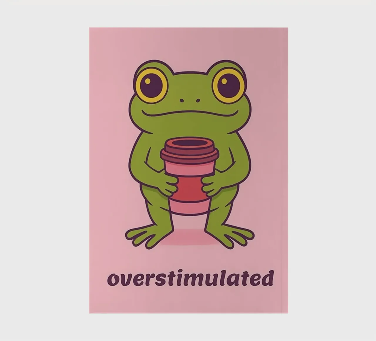 overstimulated frog notebook by vickeyroads