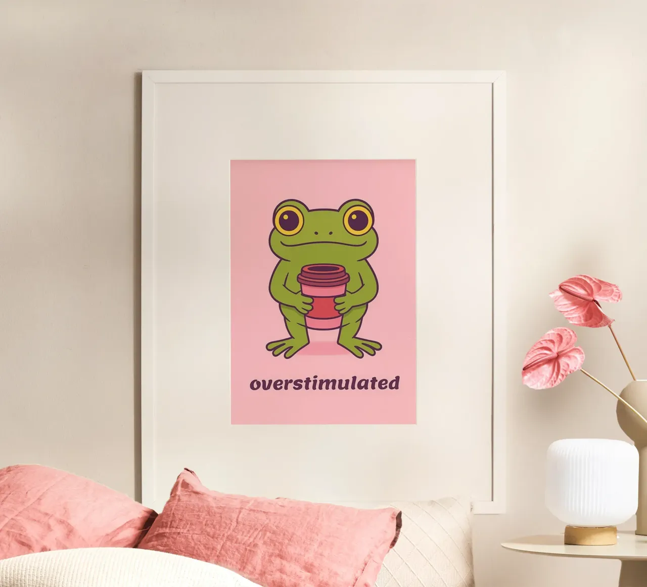 rana sovrastimolata poster con telaio in plastica da vickeyroads