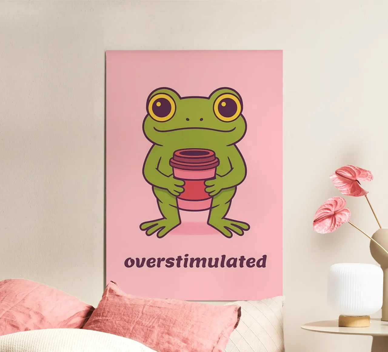 rana sovrastimolata poster con telaio in plastica da vickeyroads