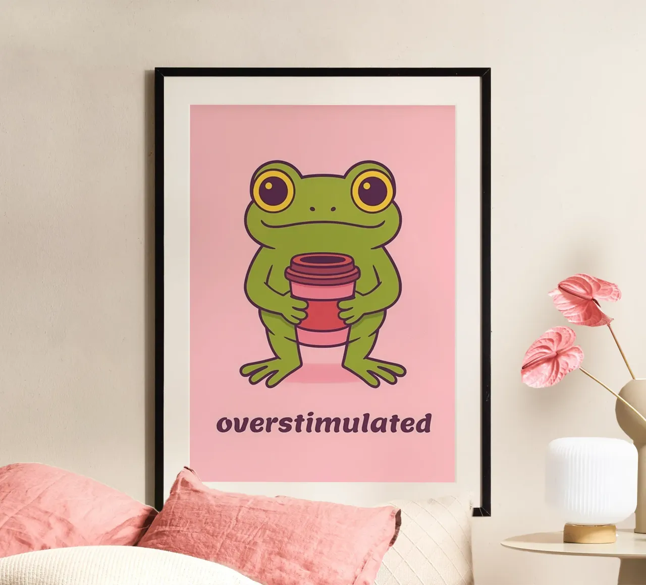 rana sovrastimolata poster con telaio in plastica da vickeyroads