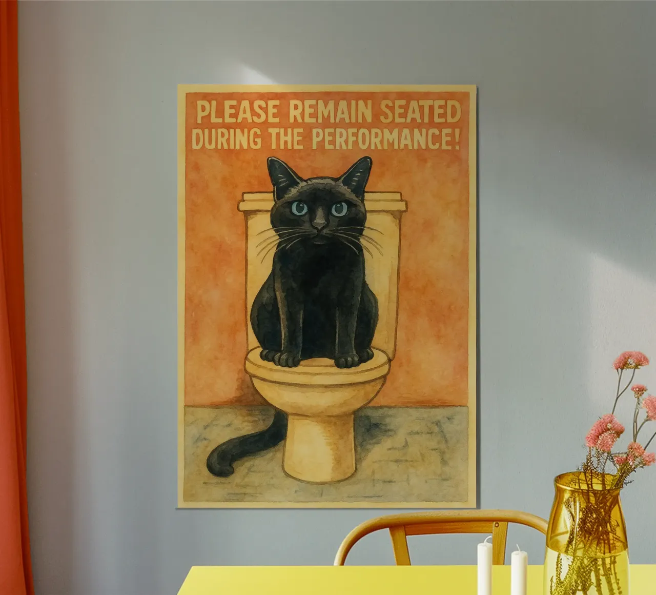Bitte bleiben Sie während der Aufführung sitzen Poster von mompunks