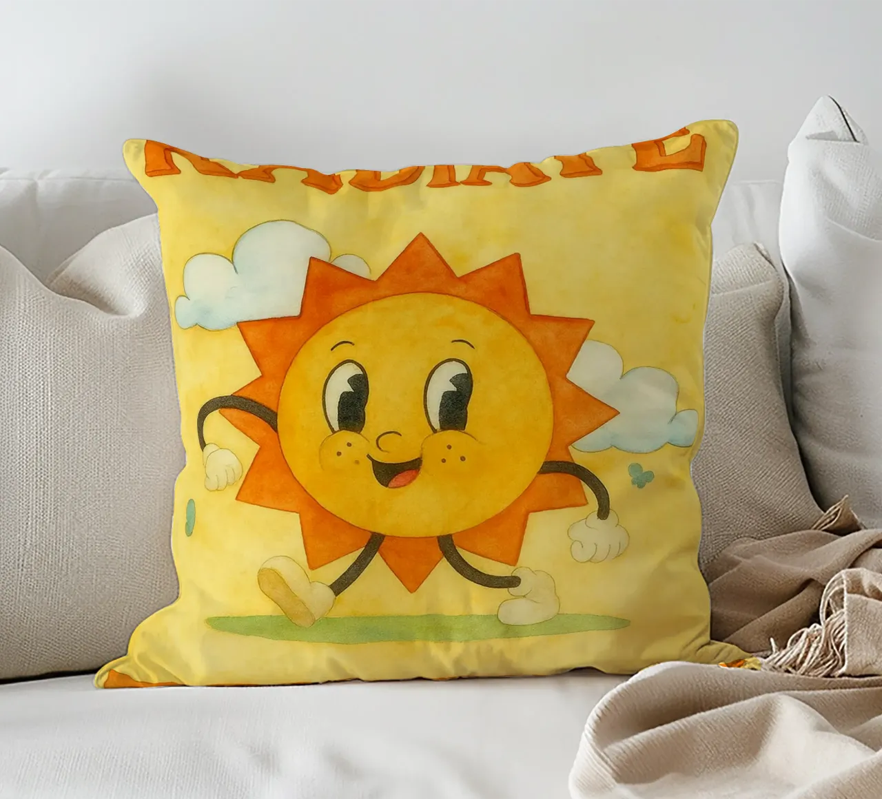 irradiare positivamente la luce del sole cuscino da mompunks