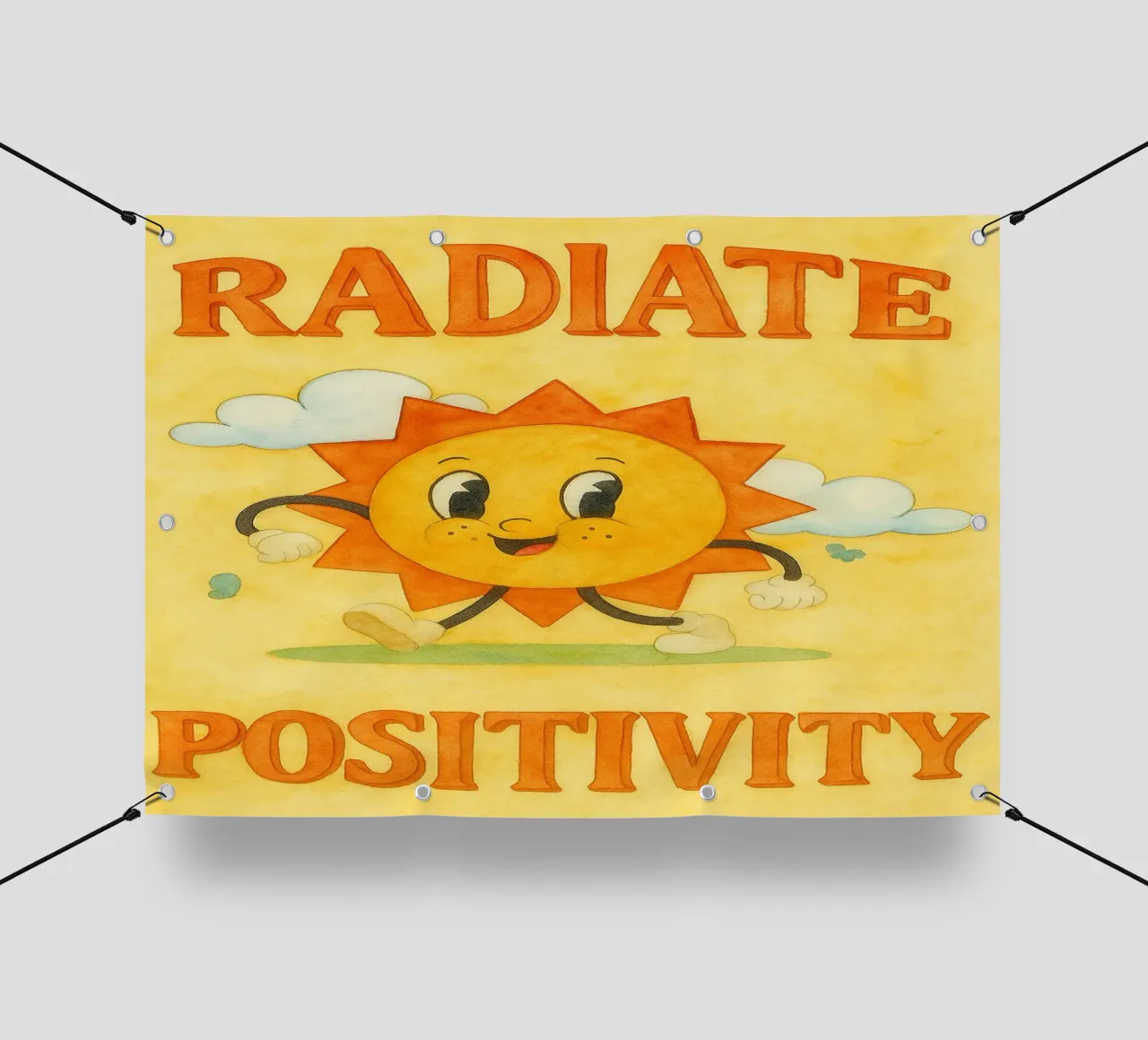 irradiare positivamente la luce del sole telo in pvc da mompunks