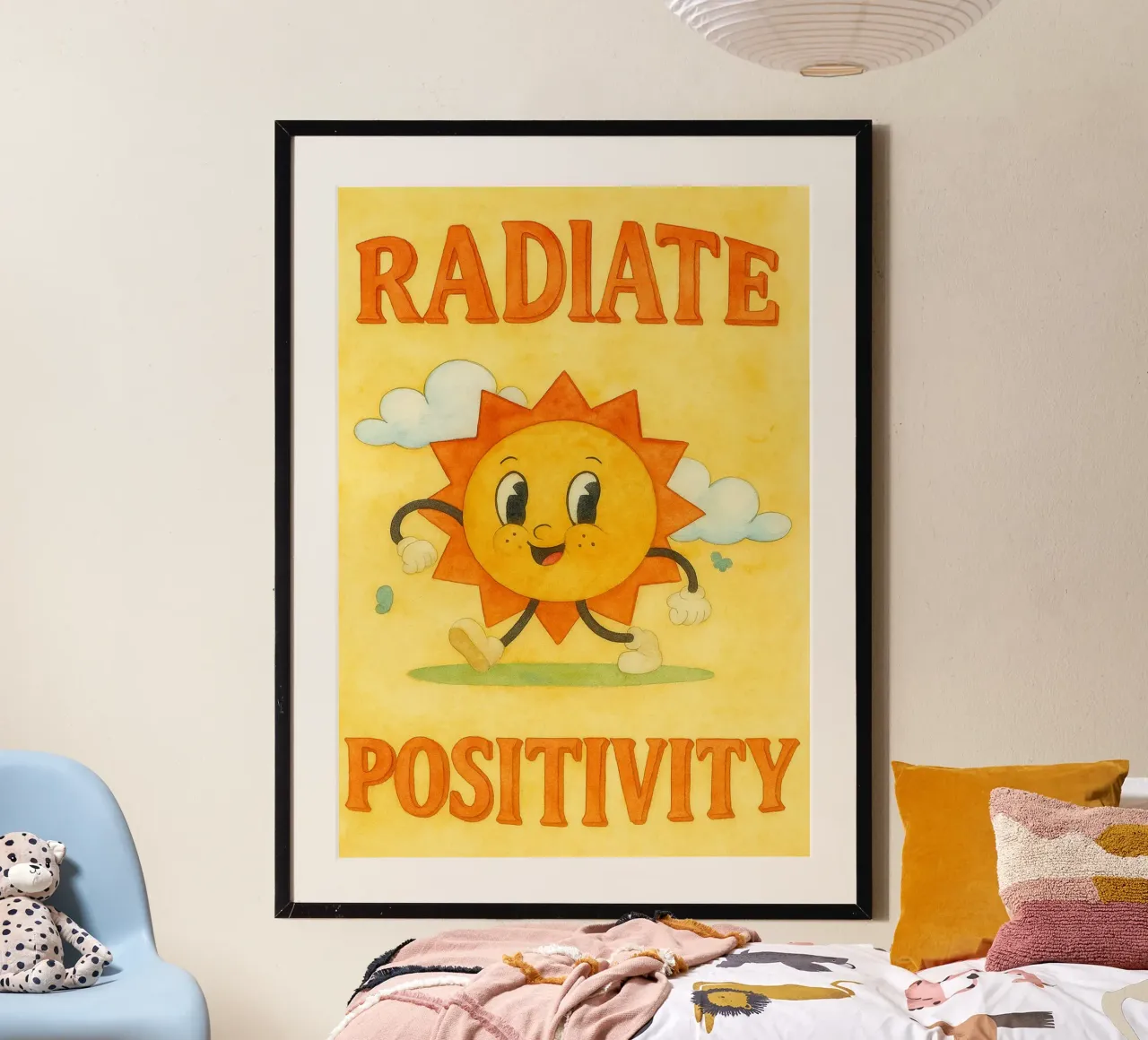 irradiare positivamente la luce del sole poster da mompunks