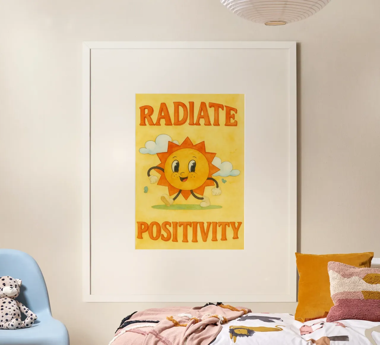 irradiare positivamente la luce del sole poster da mompunks
