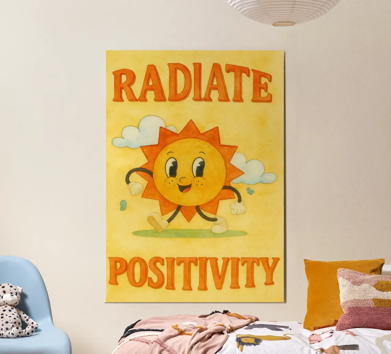 irradiare positivamente la luce del sole poster da mompunks