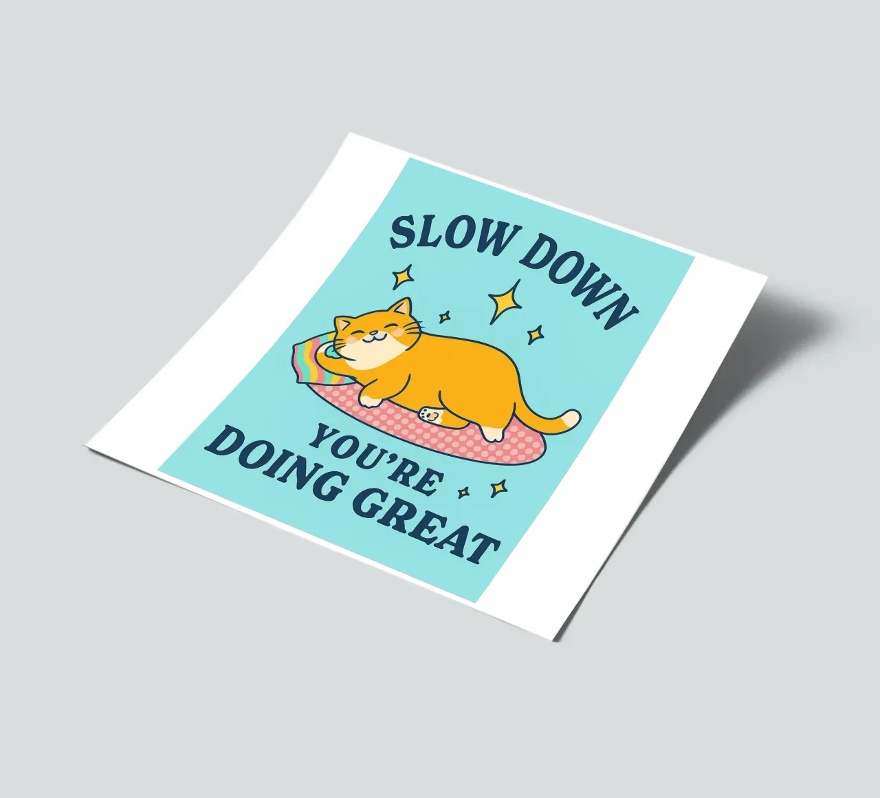 Mach langsam, du machst das toll Stickerbogen von mompunks