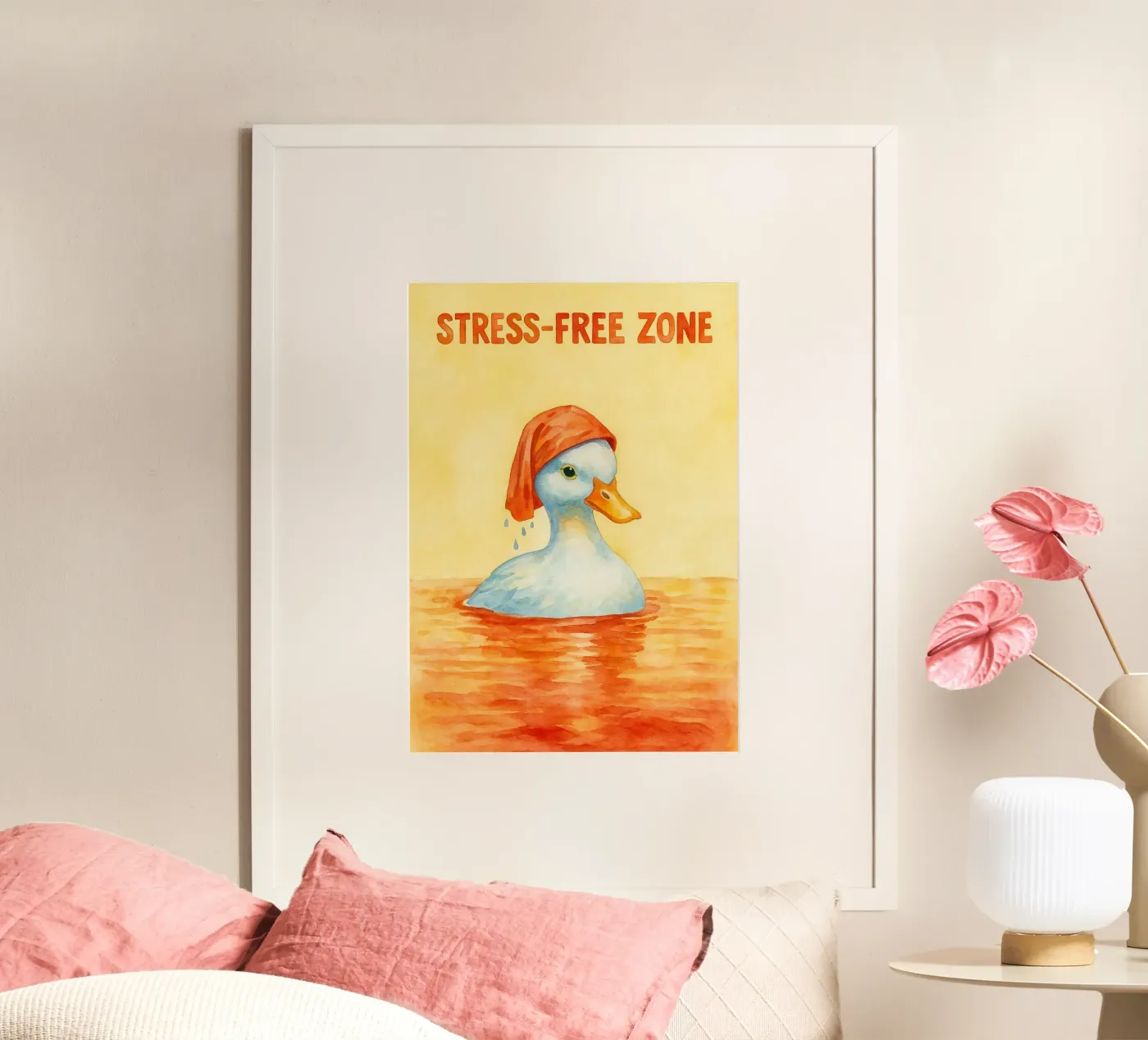 strees free zone poster by mompunks