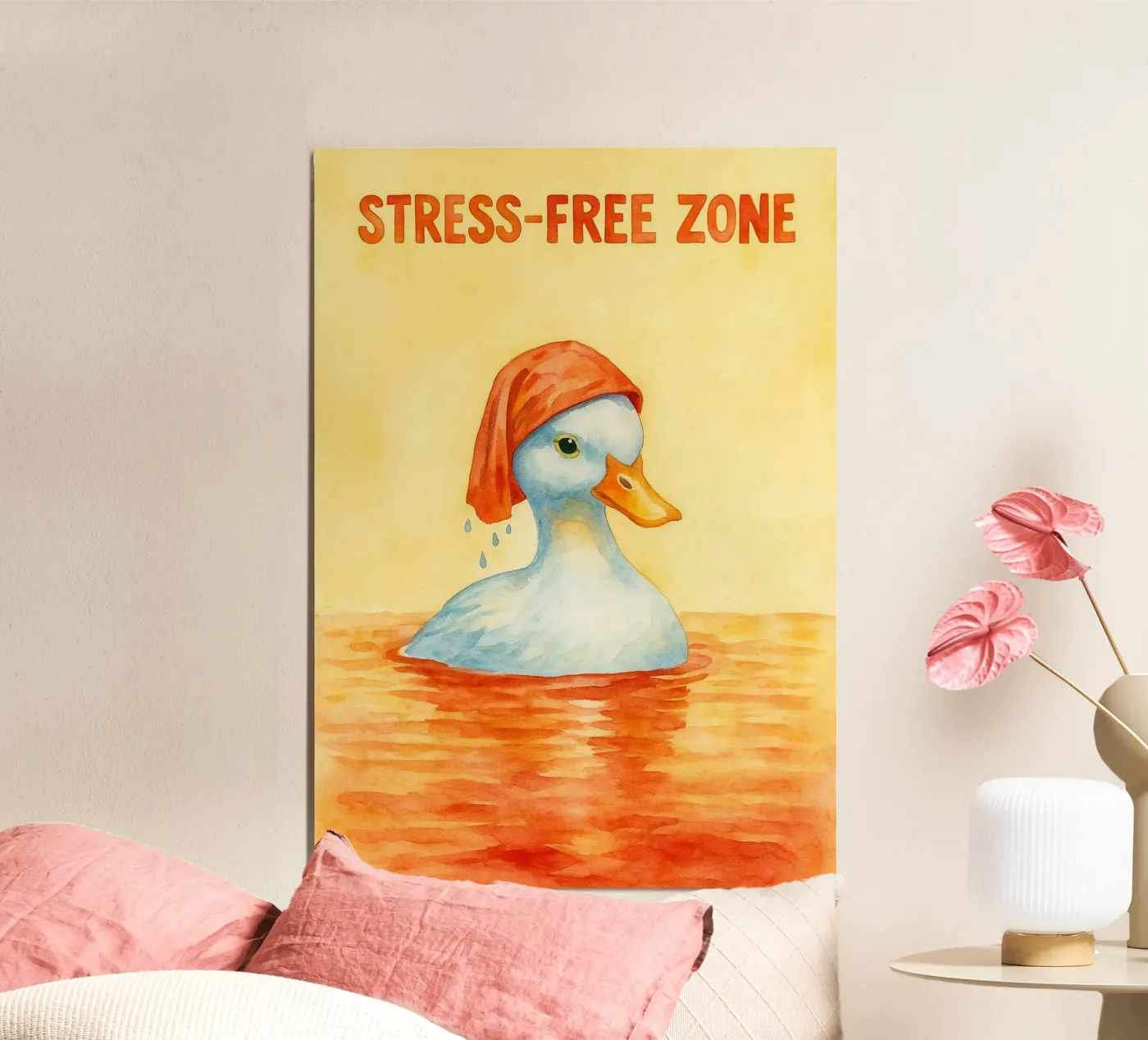 strees free zone poster by mompunks