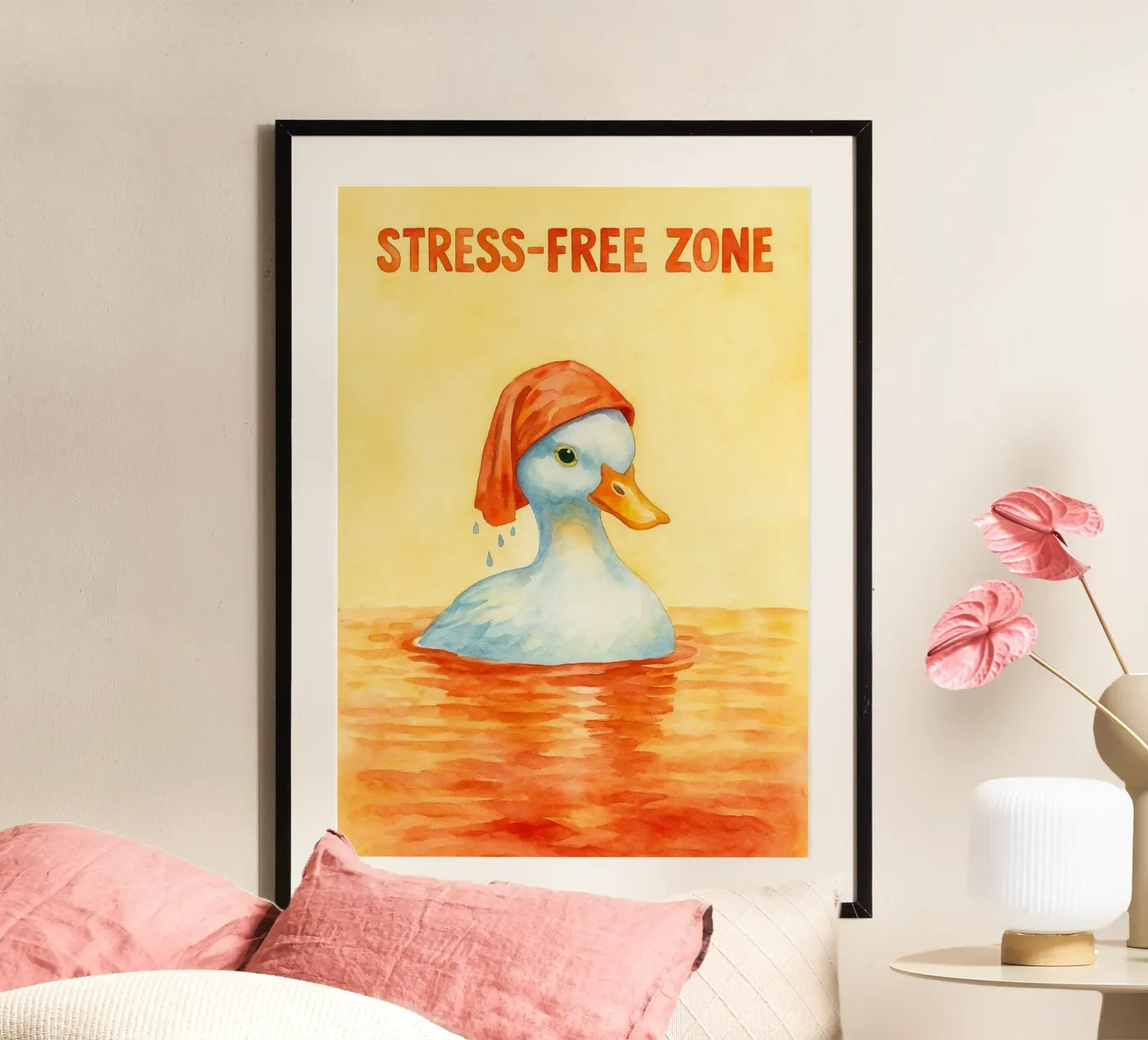 strees free zone poster by mompunks