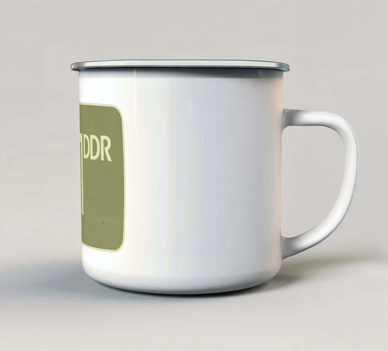 TV 1 DDR tazza in smalto da DDR DESIGN