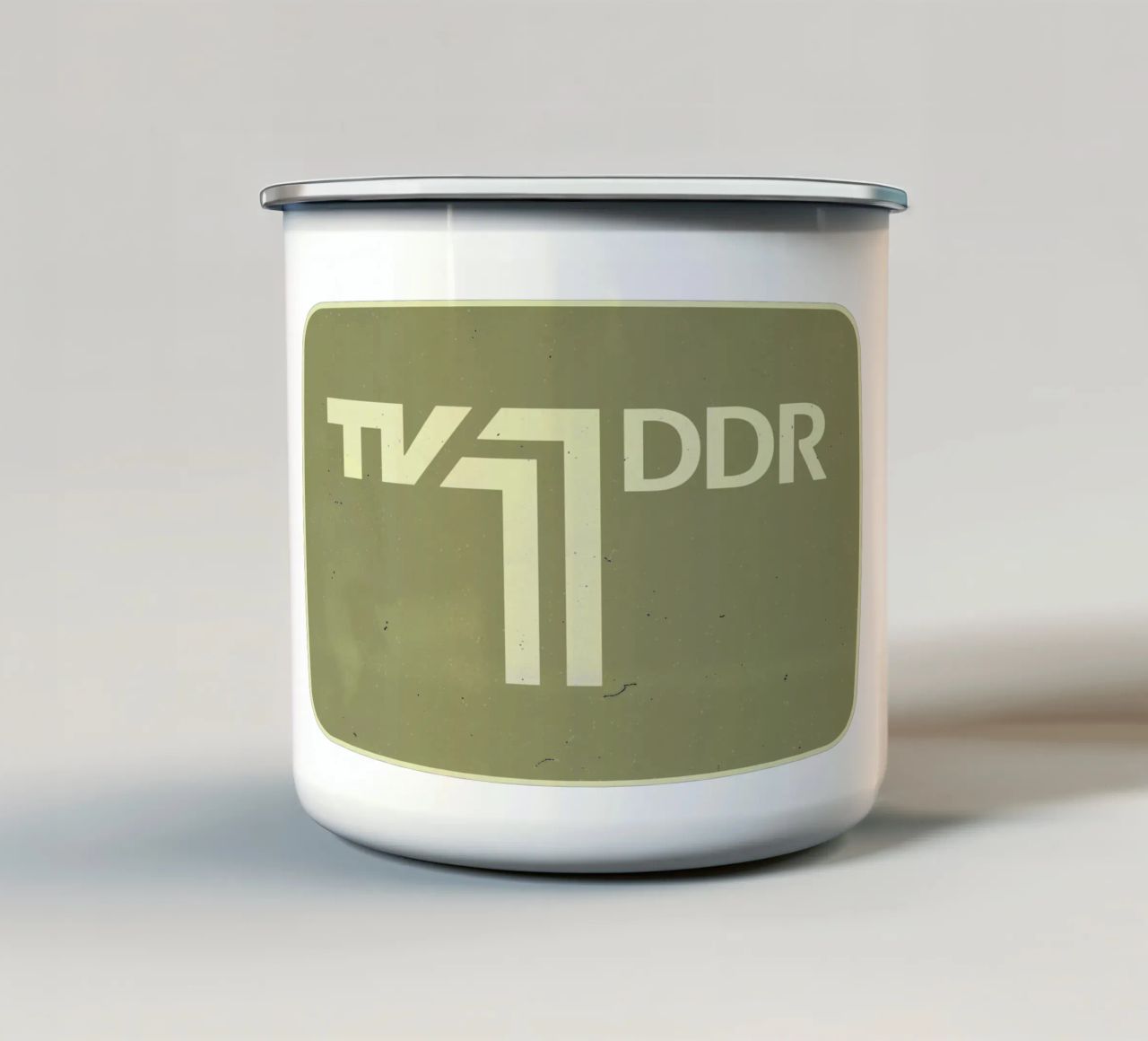 TV 1 DDR tazza in smalto da DDR DESIGN
