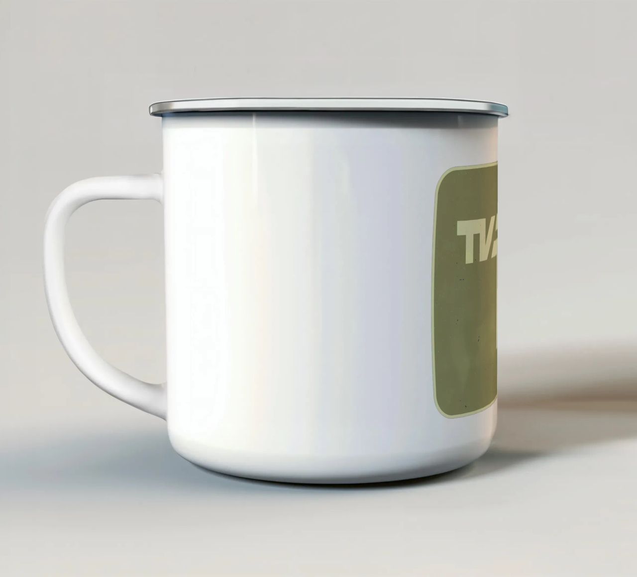 TV 1 DDR tazza in smalto da DDR DESIGN