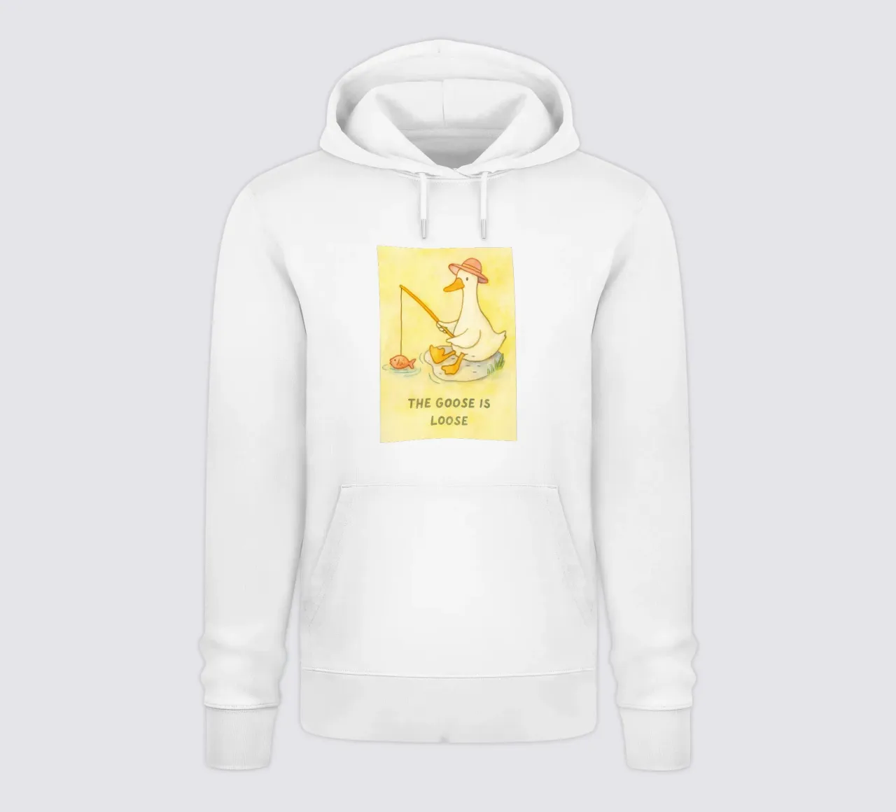 l'oca è libera felpa con cappuccio da mompunks