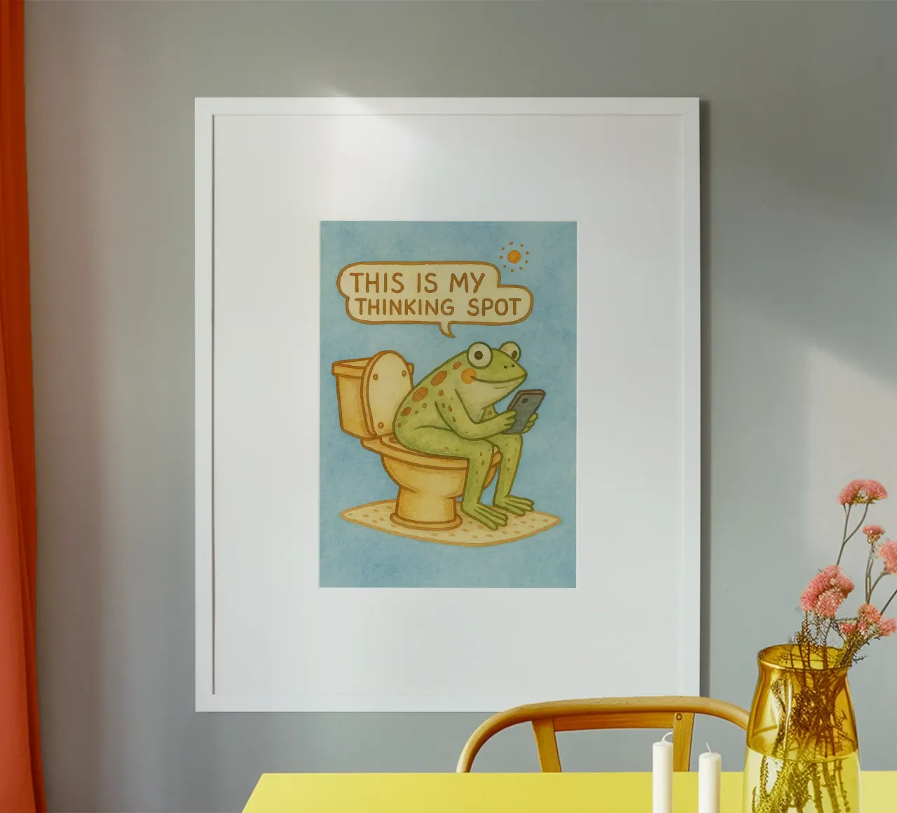 c'est mon point de vue poster avec cadre en bois de mompunks