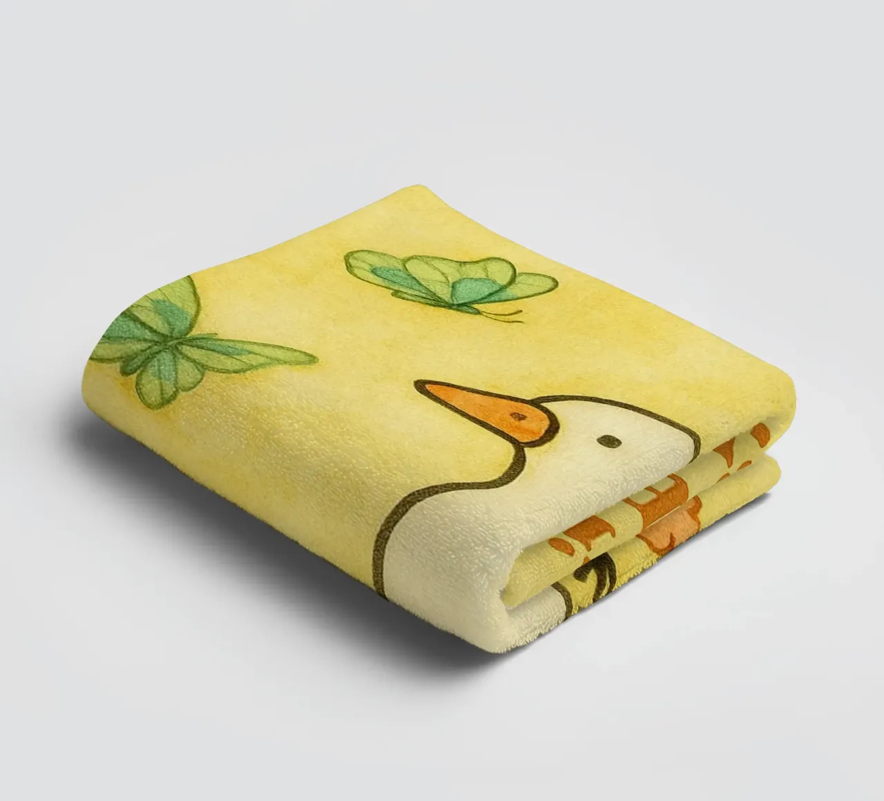 trying to do better day by day goose towel by mompunks