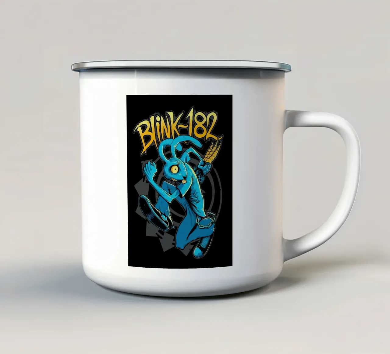 Blink 182  Rabbit tazza in smalto da Musadad Shop