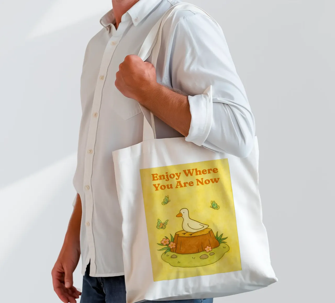 ora sei un'oca borsa in juta da mompunks