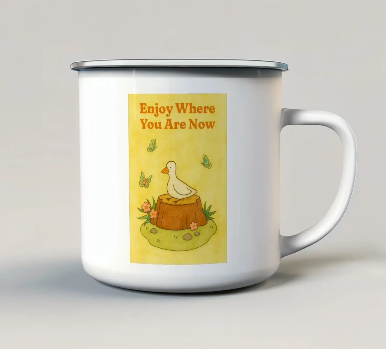 ora sei un'oca tazza in smalto da mompunks