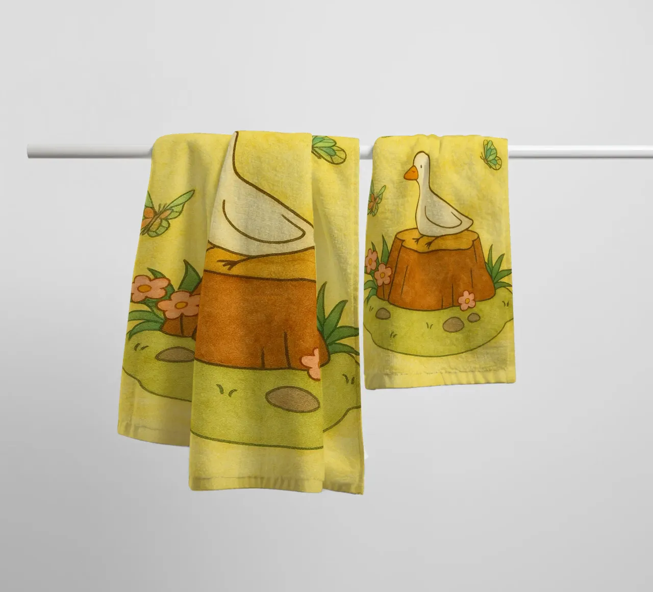ora sei un'oca asciugamano da bagno da mompunks