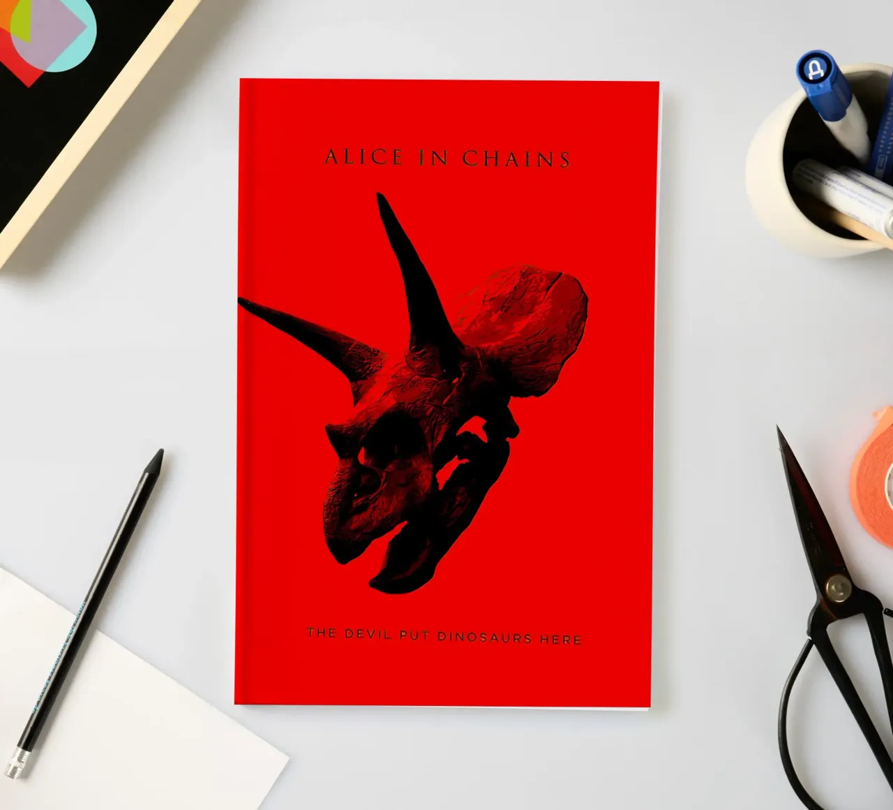 Alice inChains the Devil put dinosaurs here notebook by shiners