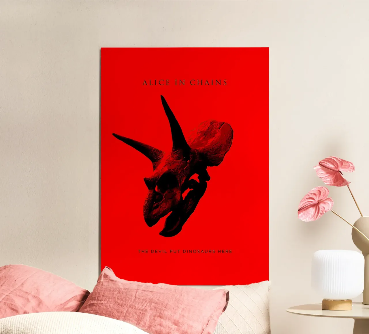 Alice inChains the Devil put dinosaurs here poster by shiners