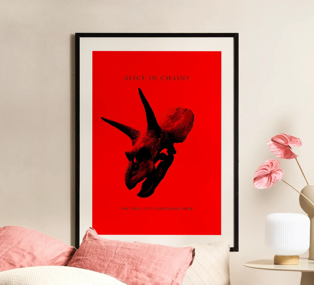 Alice inChains the Devil put dinosaurs here poster by shiners