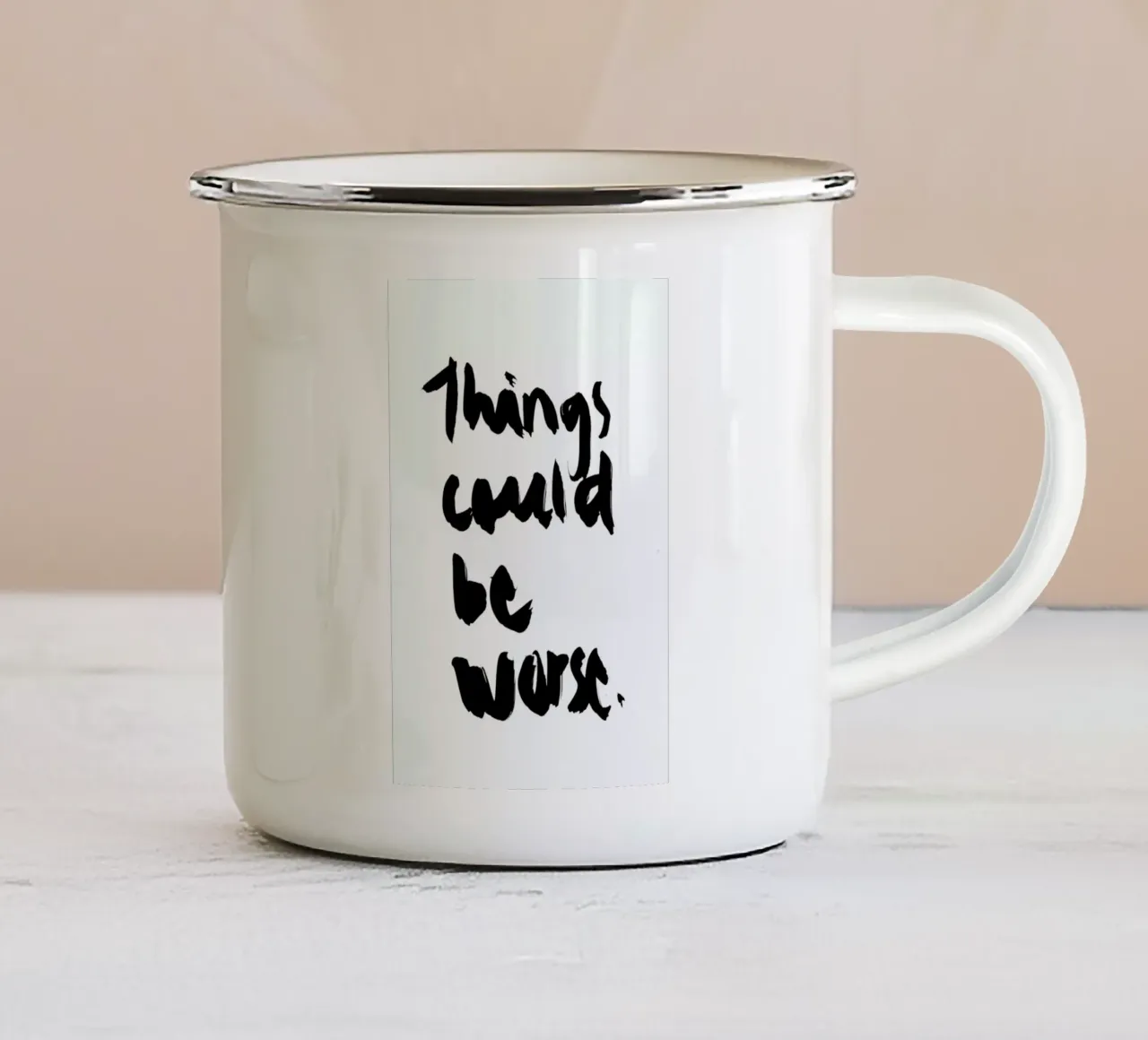 Things Could Be Worse tazza in smalto da RK Design