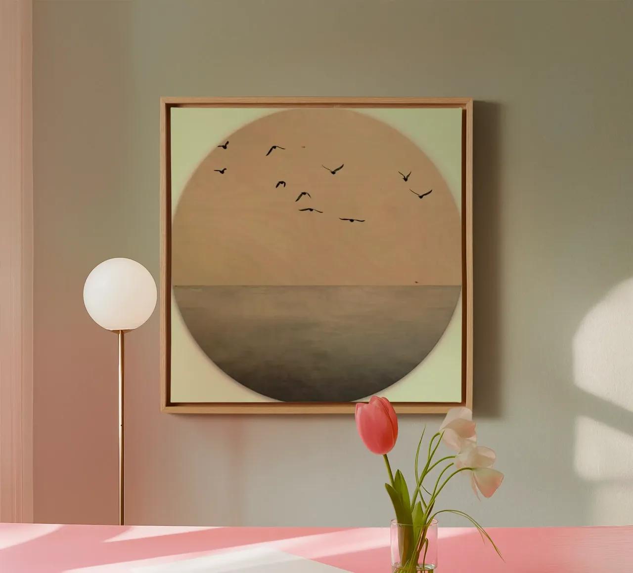 circle of nature tela con Cornice a cassetta da miracle