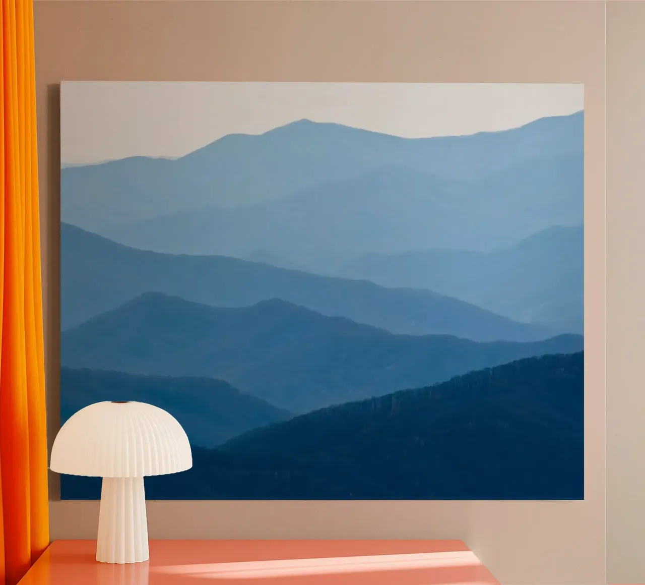 mountain layers gradient tela con Cornice a cassetta da melts